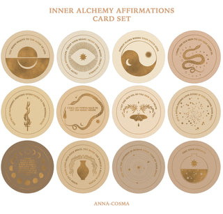 INNER ALCHEMY AFFIRMATIONS CARD SET - GOLD EDITION - 6 PIECES