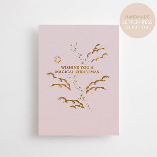 WISHING YOU A MAGICAL CHRISTMAS - LILAC/ROSÉ - GOLD EDITION - KARTE -