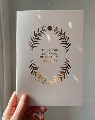 THIS IS THE BEGINNING OF ANYTHING YOU WANT - BLANK - GOLD - NOTEBOOK - 5 PIECES