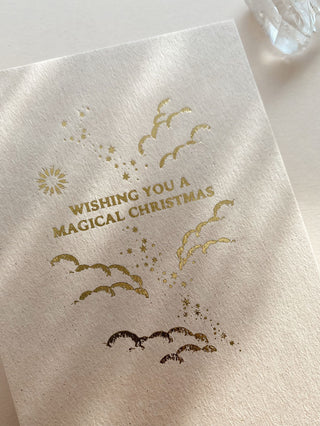 WISHING YOU A MAGICAL CHRISTMAS - OFFWHITE - GOLD EDITION - KARTE -